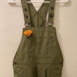 Women's All Seasons Hemp Canvas Bib Overalls - Short